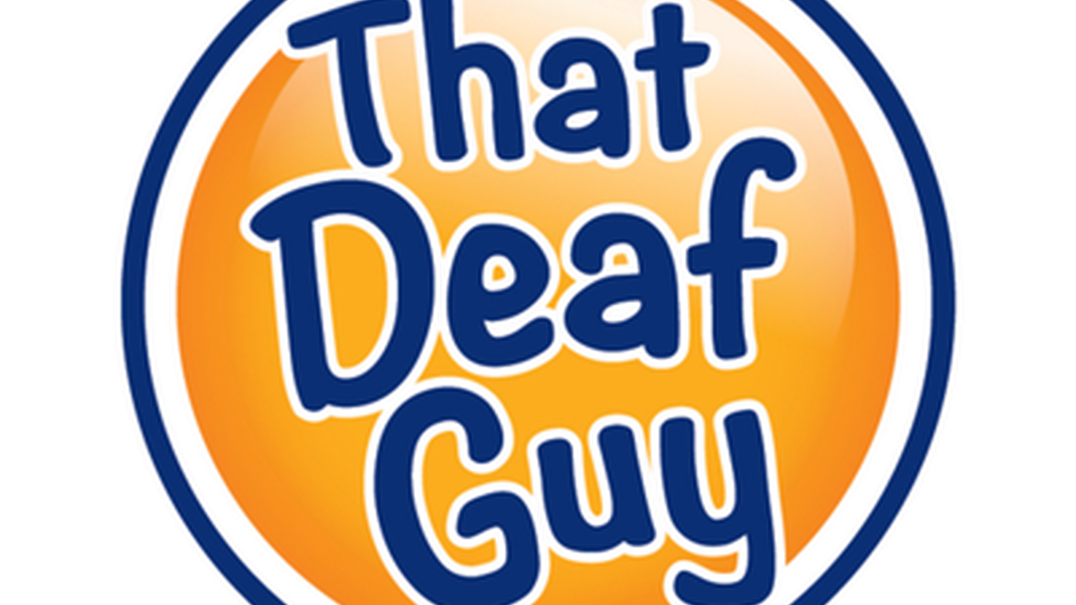 The logo for the comic strip That Deaf Guy